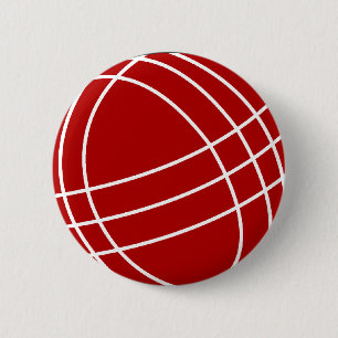 Bocce ball 6 cm round badge