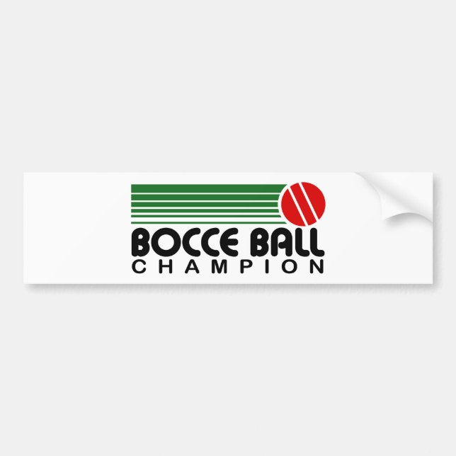 Bocce Ball Champion Bumper Sticker (Front)
