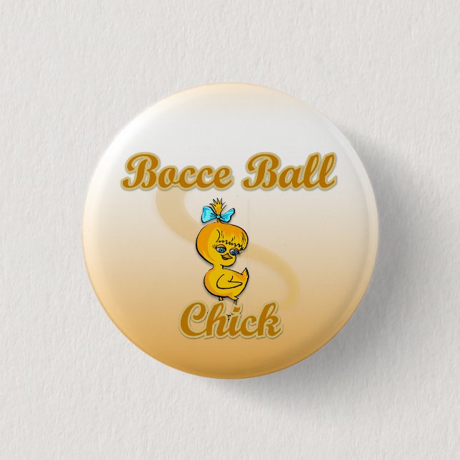 Bocce Ball Chick 3 Cm Round Badge (Front)