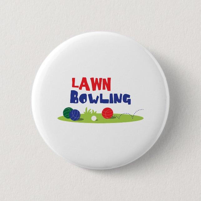 Bocce Ball Lawn Bowling 6 Cm Round Badge (Front)