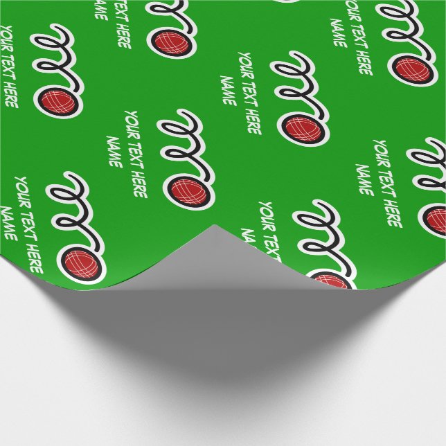 Bocce ball pattern wrapping paper | Custom design (Corner)