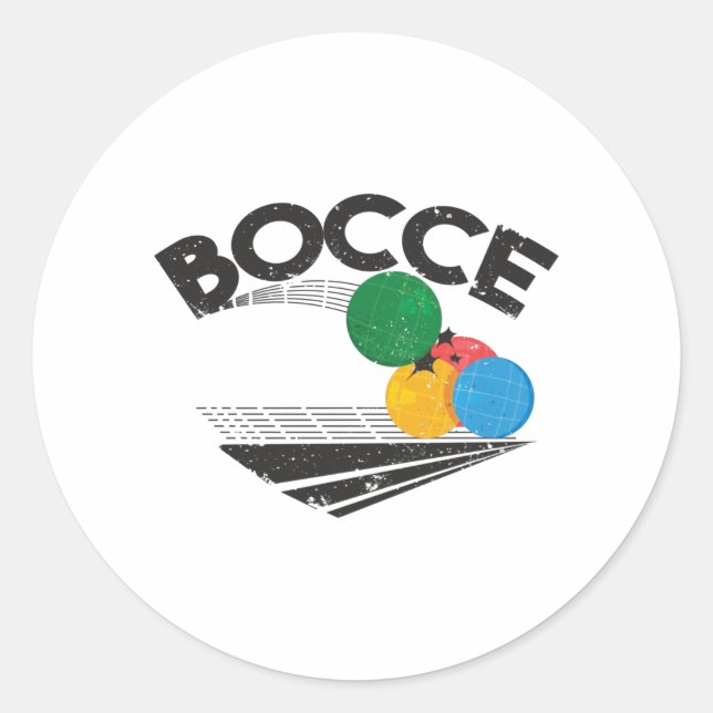 Bocce Balls Game Classic Round Sticker (Front)