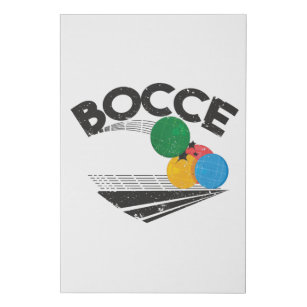 Bocce Balls Game Faux Canvas Print