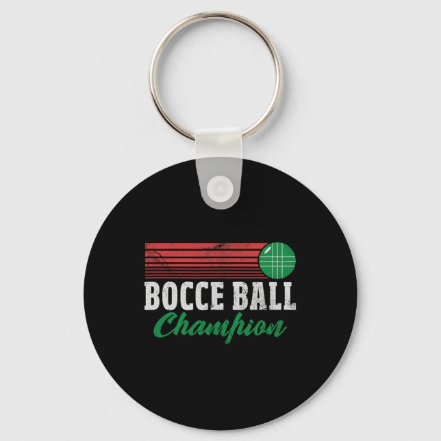 Bocce Byll Champion Italian Bocci Player Champ Dis Key Ring (Front)