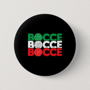 Bocce - Byll Game Enthusiast Lawn Bowling Boule Bo 6 Cm Round Badge