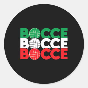 Bocce - Byll Game Enthusiast Lawn Bowling Boule Bo Classic Round Sticker