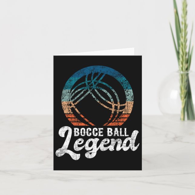 Bocce Byll Legend - Lawn Bowling Game Boule Byll F Card (Front)