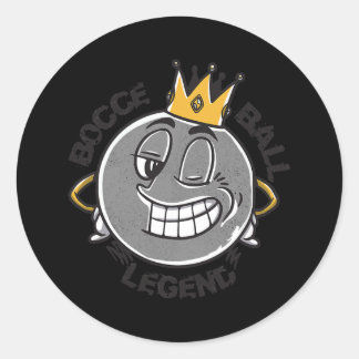 Bocce Legend Saying Bocce Ball King Jack Bocci Classic Round Sticker