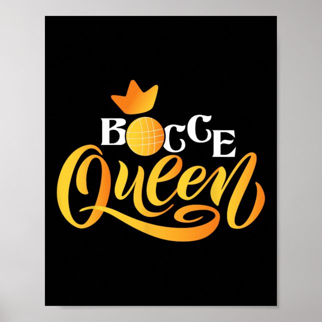 Bocce Queen - Lawn Bowling Game Boule Byll Game En Poster (Front)
