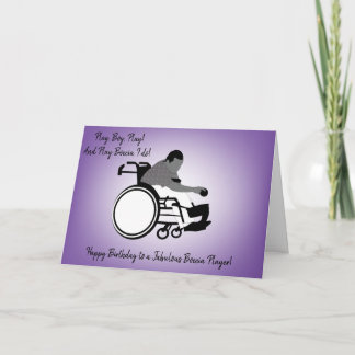 Boccia Boy In Wheelchair Card