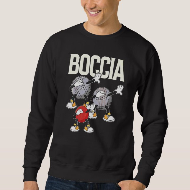 Boccia Player Clothing With Dabbing Boccia Balls   Sweatshirt (Front)