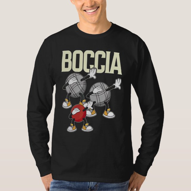 Boccia Player Clothing With Dabbing Boccia Balls T-Shirt (Front)