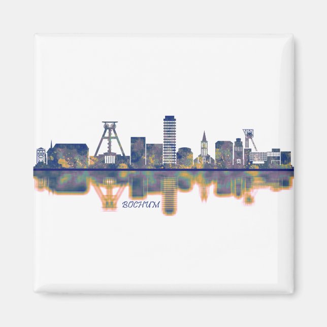 Bochum Skyline Magnet (Front)