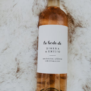 Boda Española Wine Labels