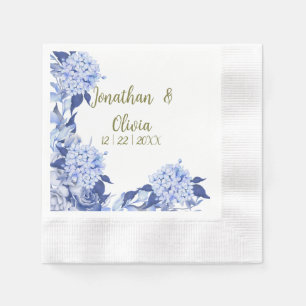 Boda floral morado de primavera con ducha dulce napkin