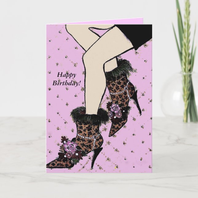Bodacious Birthday Boots Card (Front)