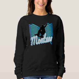 Bodacious Montana Blue Snowboarding Montana Cool S Sweatshirt