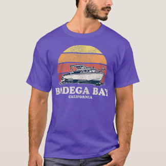 Bodega Bay CA Vintage Boating 70s Retro Boat T-Shirt
