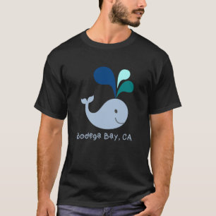 Bodega Bay California Cute Whale Lover Cartoon T-Shirt
