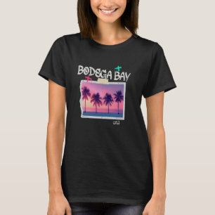 Bodega Bay California Retro Surfer Vintage Beach T-Shirt