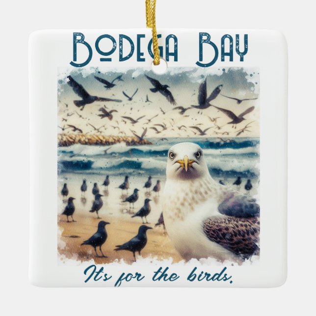 Bodega Bay California Souvenir Gift Ceramic Ornament (Front)