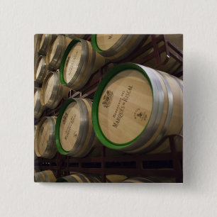 Bodega Marques de Riscal winery, wine cellar 15 Cm Square Badge