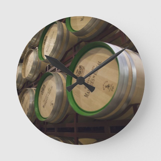 Bodega Marques de Riscal winery, wine cellar Round Clock (Front)