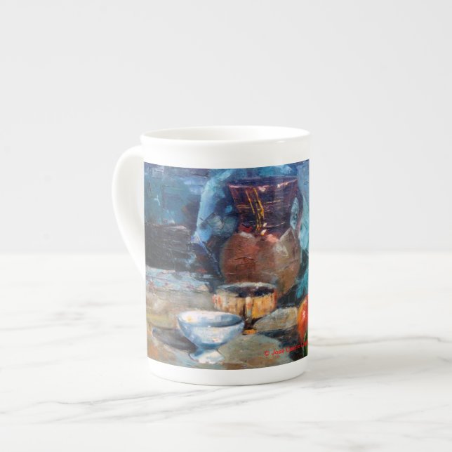 Bodegón a espátula bone china mug (Front Left)