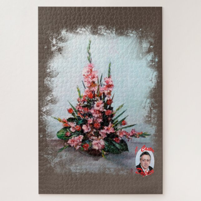 Bodegón de flores jigsaw puzzle (Vertical)
