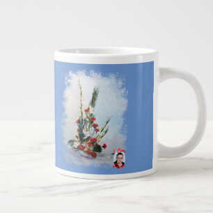 Bodegón de flores large coffee mug