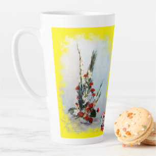 Bodegón de flores latte mug