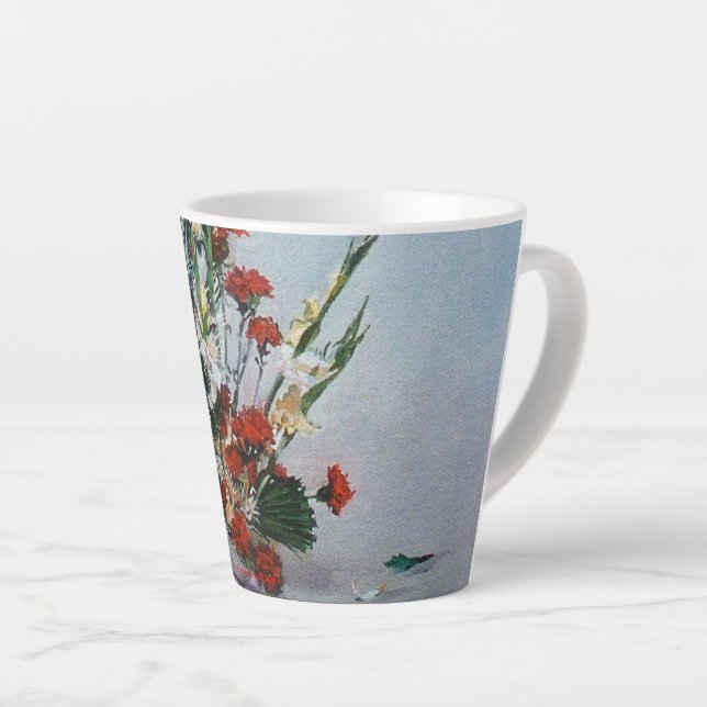 Bodegón de flores latte mug (Right Angle)