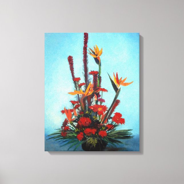 Bodegón de flores/Still life of flowers Canvas Print (Front)