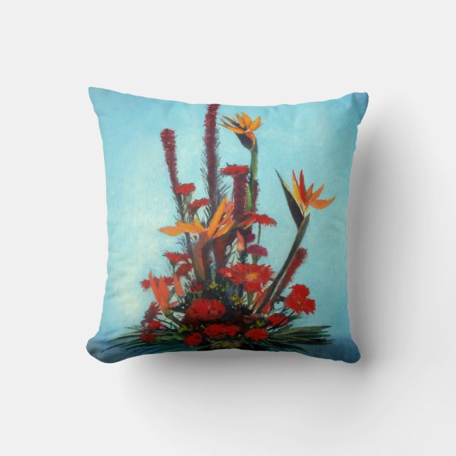 Bodegón de flores/Still life of flowers Cushion (Front)