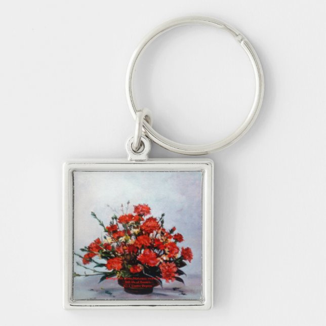 Bodegón de flores/Still life of flowers Key Ring (Front)