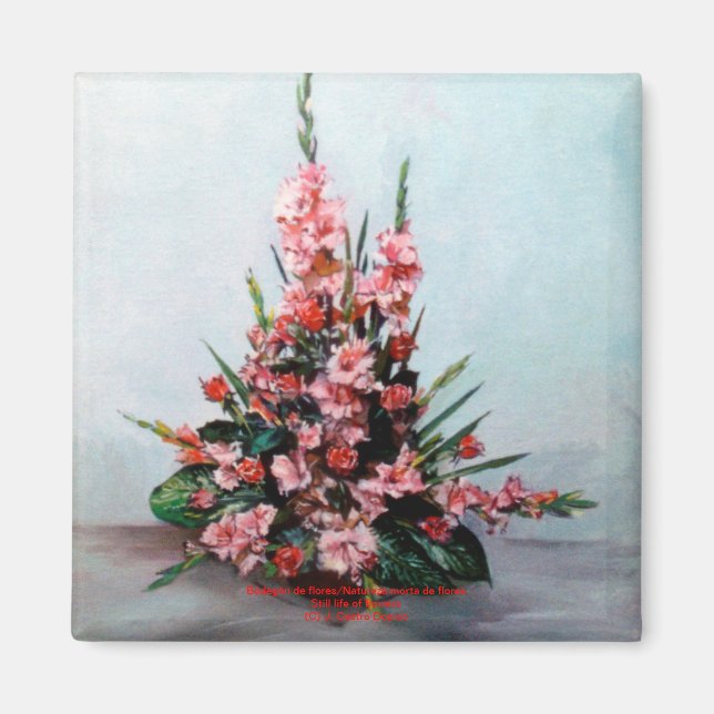 Bodegón de flores/Still life of flowers Magnet (Front)