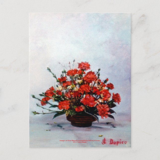 Bodegón de flores/Still life of flowers Postcard (Front)