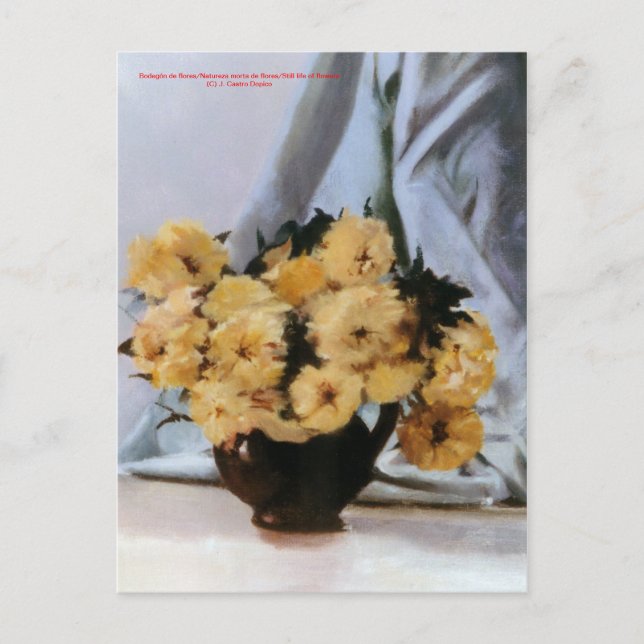 Bodegón de flores/Still life of flowers Postcard (Front)