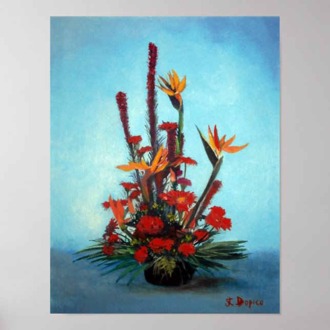 Bodegón de flores/Still life of flowers Poster (Front)