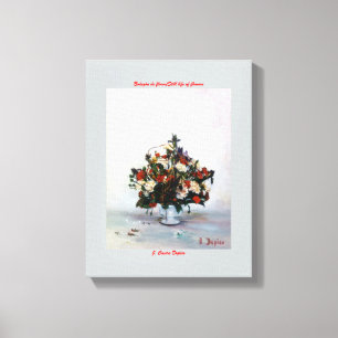 Bodegón of flowers/Still life of flowers Canvas Print