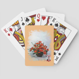 Bodegón of flowers/Still life of flowers Playing Cards