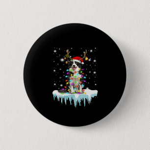 Boder Colline Reindeer Christmas Present 6 Cm Round Badge
