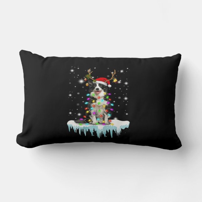 Boder Colline Reindeer Christmas Present Lumbar Cushion (Front)