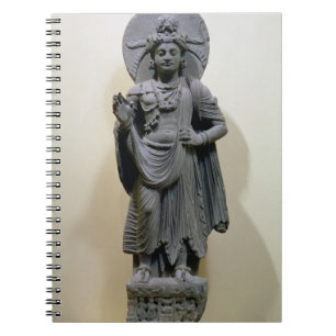 Bodhisattva figure, from Mekha-Sanda near Shabaz-G Spiral Notebook