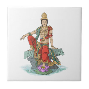 Bodhisattva of Compassion ceramic tile