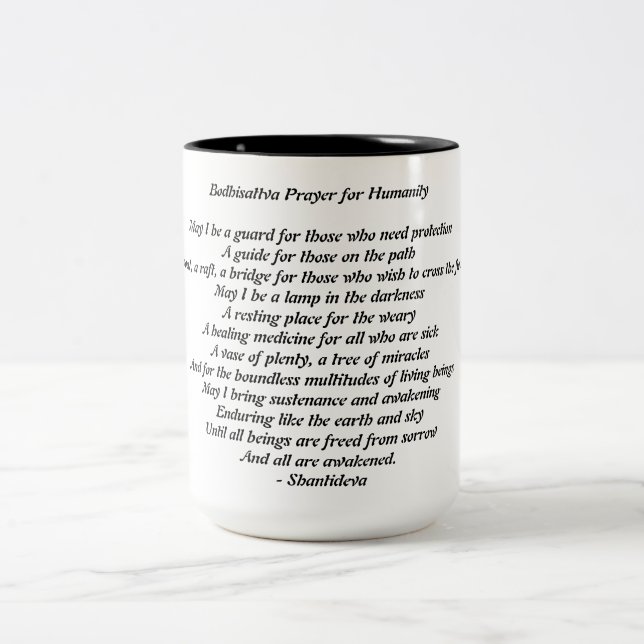 Bodhisattva Prayer for Humanity Mug (Center)