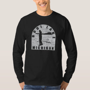 Bodi Lake Ice Fishing Michigan T-Shirt