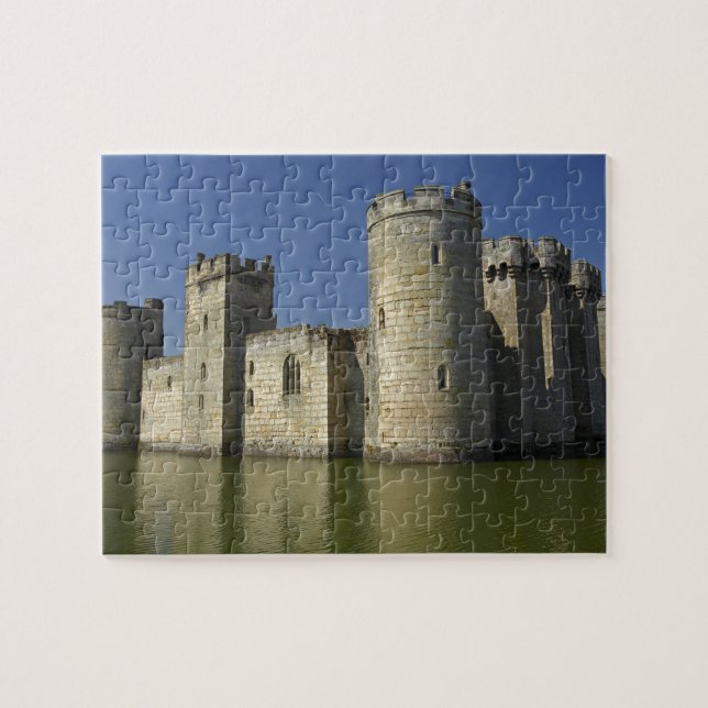 Bodiam Castle (1385), reflected in moat, East Jigsaw Puzzle (Horizontal)