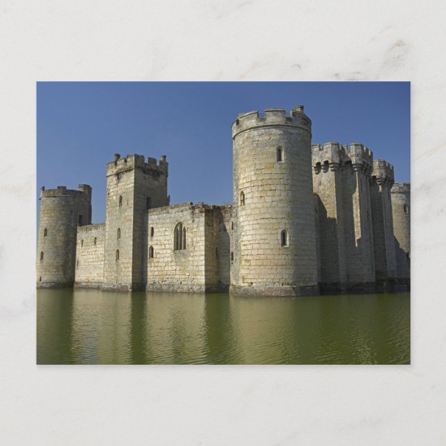 Bodiam Castle (1385), reflected in moat, East Postcard (Front)