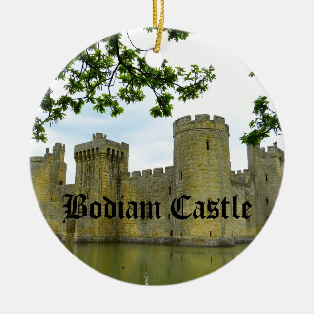 Bodiam Castle Ceramic Tree Decoration (Front)